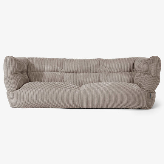 Albert 3-sits Saccosäcksoffa 2.0 - Klassisk Manchestertyg Duvgrå 01