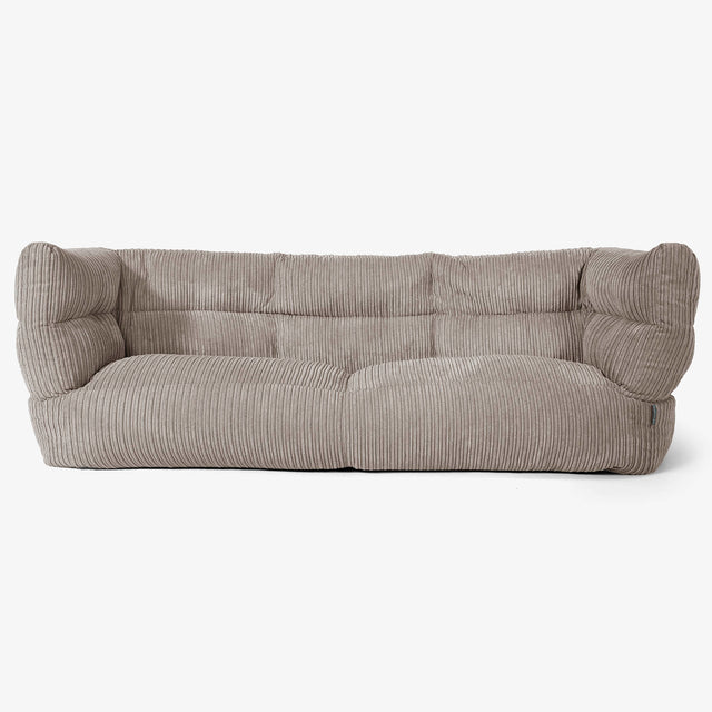Albert 3-sits Saccosäcksoffa 2.0 - Klassisk Manchestertyg Duvgrå 01