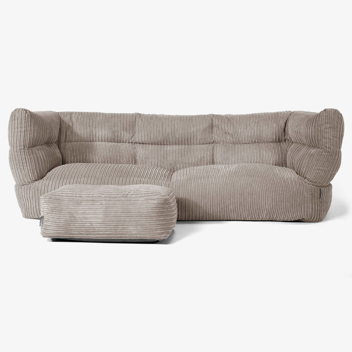 Albert 3-sits Saccosäcksoffa 2.0 - Klassisk Manchestertyg Duvgrå 02