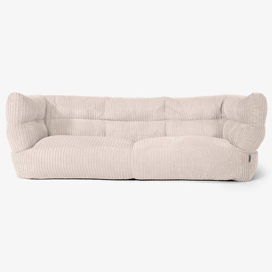 Albert 3-sits Saccosäcksoffa 2.0 - Klassisk Manchestertyg Elfenbensvit 01
