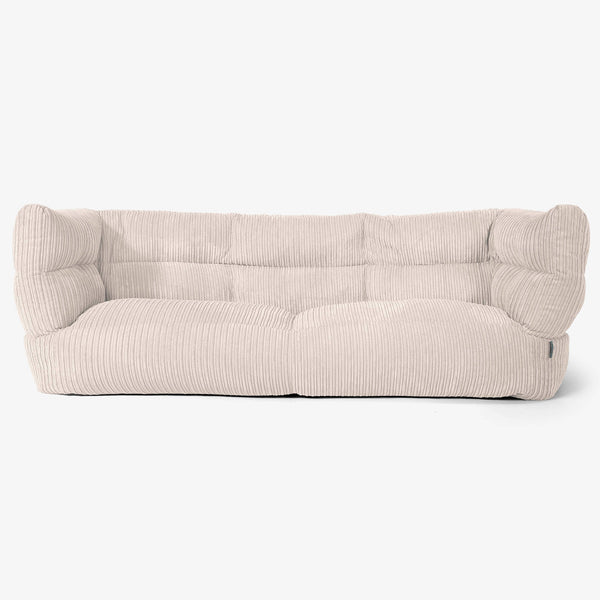 Albert 3-sits Saccosäcksoffa 2.0 - Klassisk Manchestertyg Elfenbensvit 01