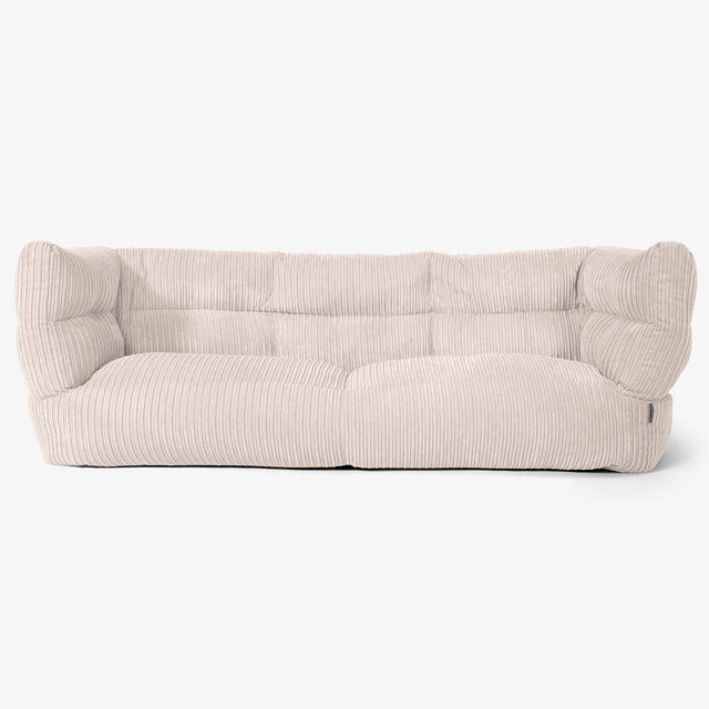 Albert 3-sits Saccosäcksoffa 2.0 - Klassisk Manchestertyg Elfenbensvit 01