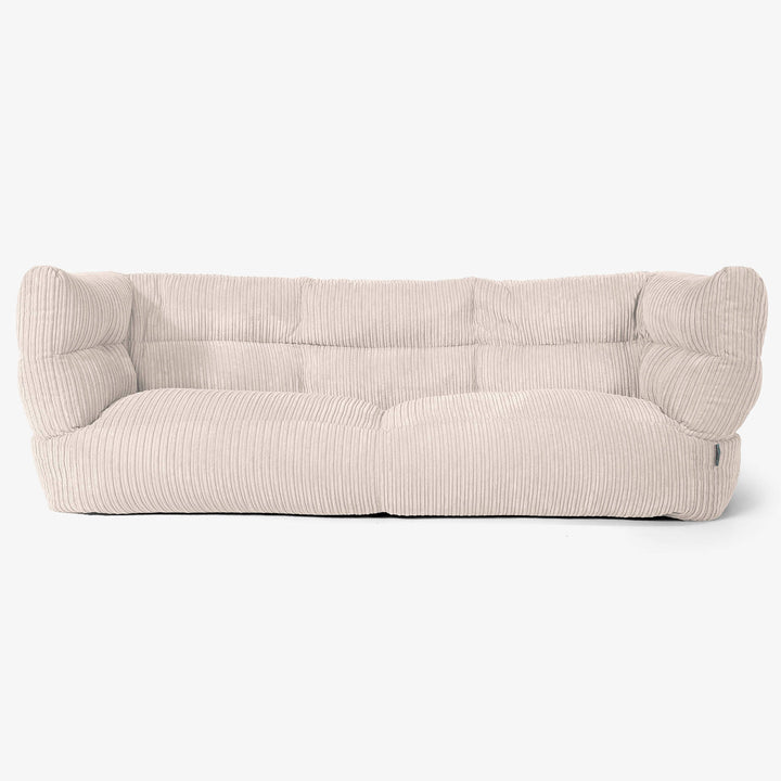 Albert 3-sits Saccosäcksoffa 2.0 - Klassisk Manchestertyg Elfenbensvit 01