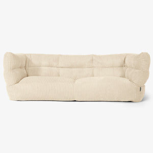 Albert 3-sits Saccosäcksoffa 2.0 - Klassisk Manchestertyg Gräddvit