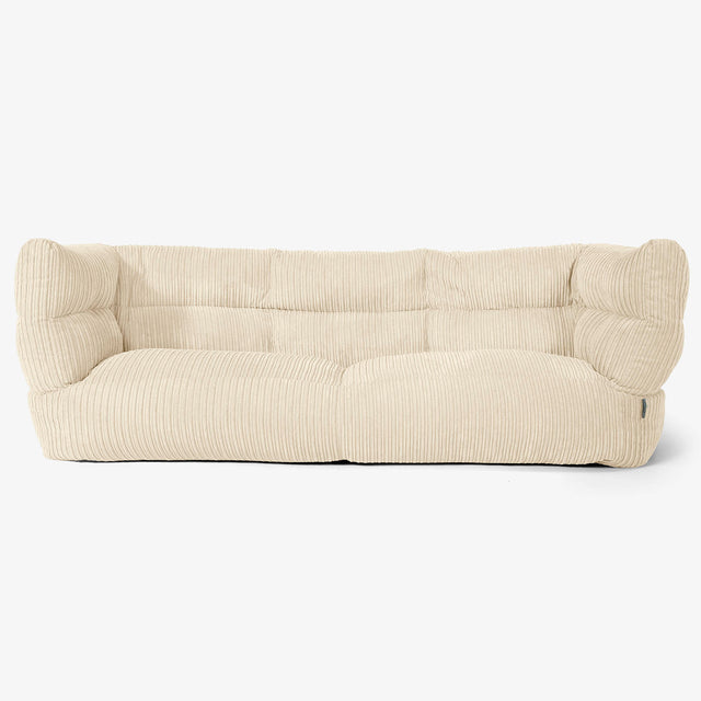 Albert 3-sits Saccosäcksoffa 2.0 - Klassisk Manchestertyg Gräddvit 01