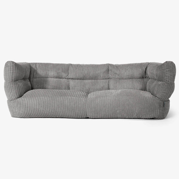 Albert 3-sits Saccosäcksoffa 2.0 - Klassisk Manchestertyg Grafitgrå 01