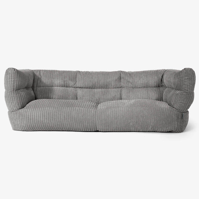 Albert 3-sits Saccosäcksoffa 2.0 - Klassisk Manchestertyg Grafitgrå 01
