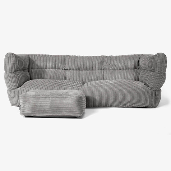 Albert 3-sits Saccosäcksoffa 2.0 - Klassisk Manchestertyg Grafitgrå 02