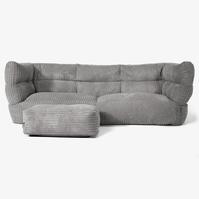 Albert 3-sits Saccosäcksoffa 2.0 - Klassisk Manchestertyg Grafitgrå 02
