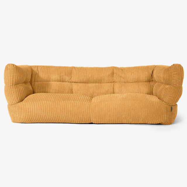 Albert 3-sits Saccosäcksoffa 2.0 - Klassisk Manchestertyg Gyllene Honung 01