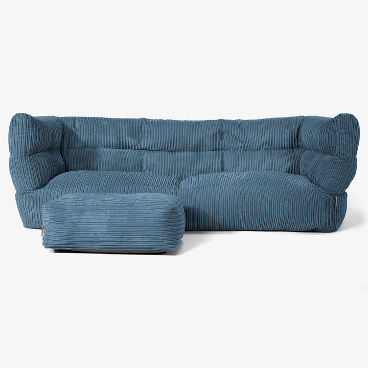 Albert 3-sits Saccosäcksoffa 2.0 - Klassisk Manchestertyg Marinblå 02