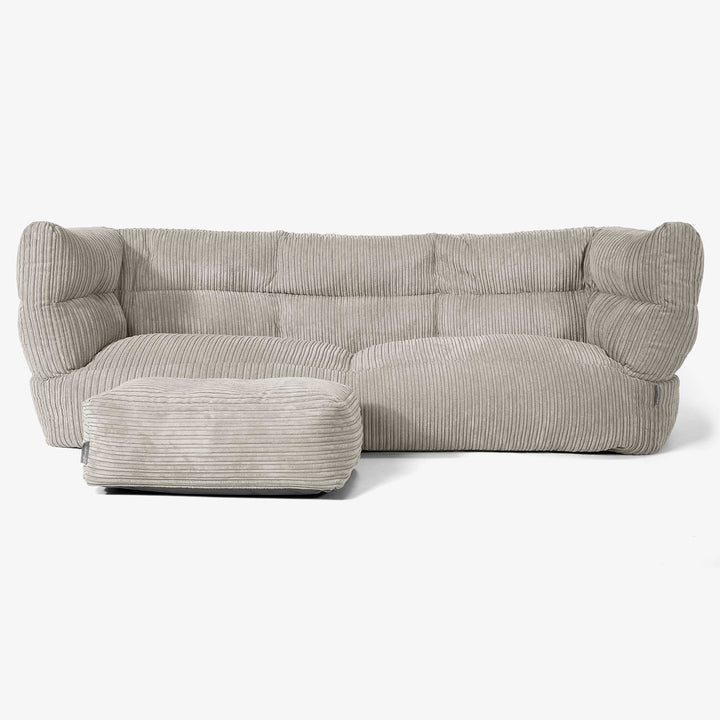 Albert 3-sits Saccosäcksoffa 2.0 - Klassisk Manchestertyg Minkbrun 02