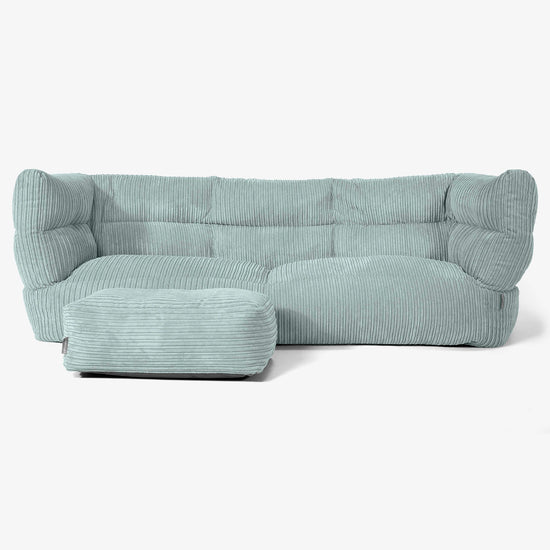Albert 3-sits Saccosäcksoffa 2.0 - Klassisk Manchestertyg Mintgrön 02