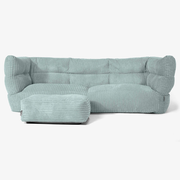 Albert 3-sits Saccosäcksoffa 2.0 - Klassisk Manchestertyg Mintgrön 02