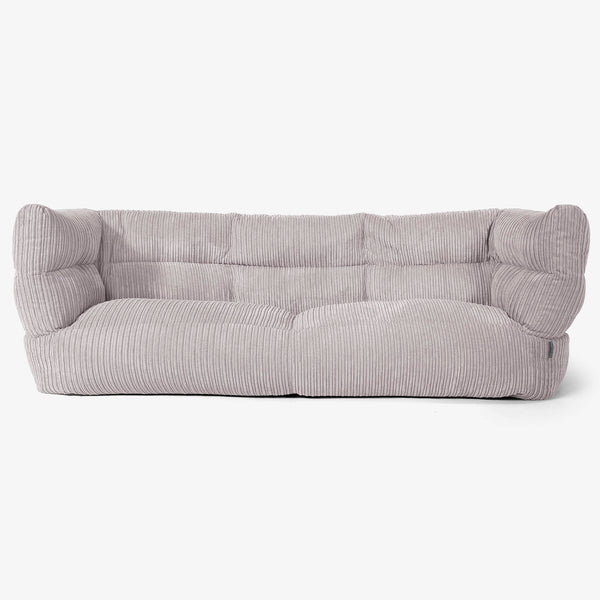 Albert 3-sits Saccosäcksoffa 2.0 - Klassisk Manchestertyg Silvergrå 01