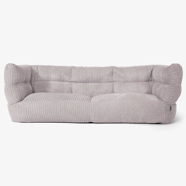 Albert 3-sits Saccosäcksoffa 2.0 - Klassisk Manchestertyg Silvergrå 01