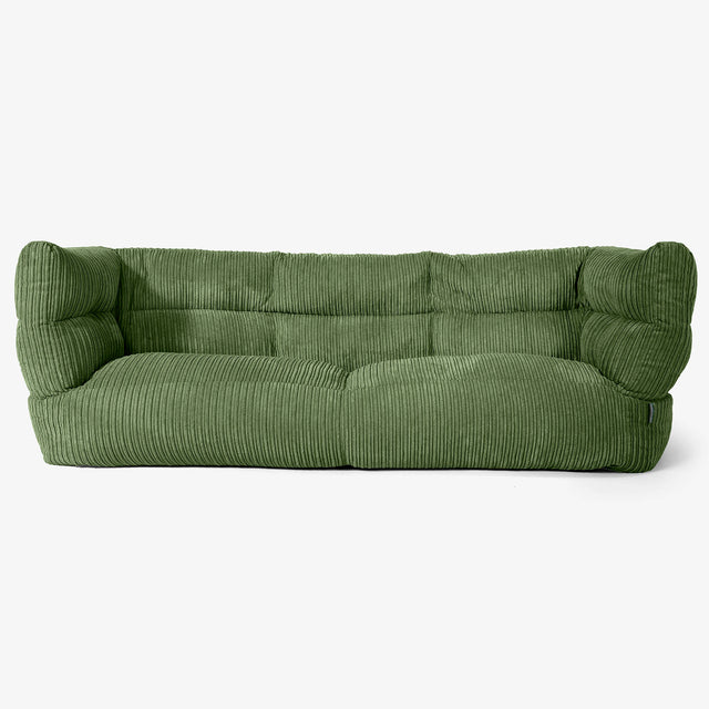 Albert 3-sits Saccosäcksoffa 2.0 - Klassisk Manchestertyg Skogsgrön 01