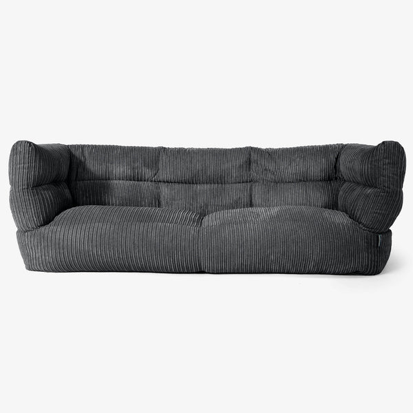 Albert 3-sits Saccosäcksoffa 2.0 - Klassisk Manchestertyg Svart 01