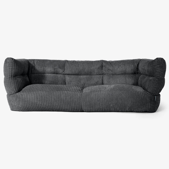 Albert 3-sits Saccosäcksoffa 2.0 - Klassisk Manchestertyg Svart 01