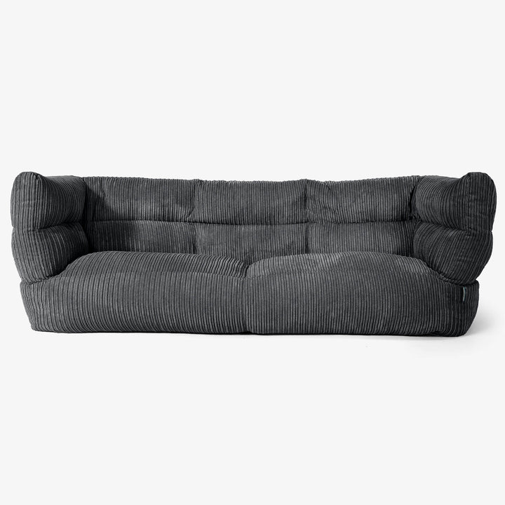 Albert 3-sits Saccosäcksoffa 2.0 - Klassisk Manchestertyg Svart 01