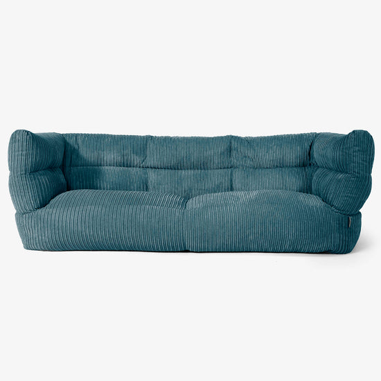 Albert 3-sits Saccosäcksoffa 2.0 - Klassisk Manchestertyg Teal 01