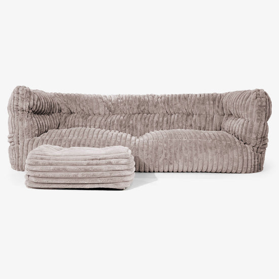 Albert 3-sits Saccosäcksoffa 2.0 - Ultraplyschmanchestertyg Minkbrun 02
