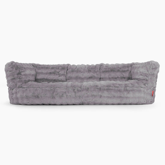 Albert 3-sits Saccosäcksoffa - Fuskpäls Bubble Grå 01