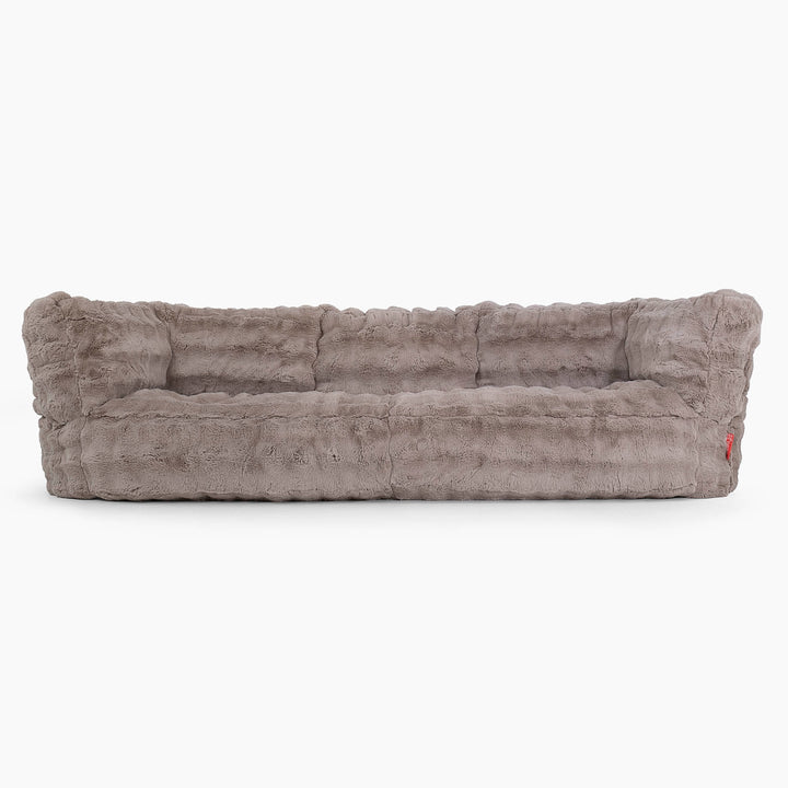 Albert 3-sits Saccosäcksoffa - Fuskpäls Bubble Minkbrun 01
