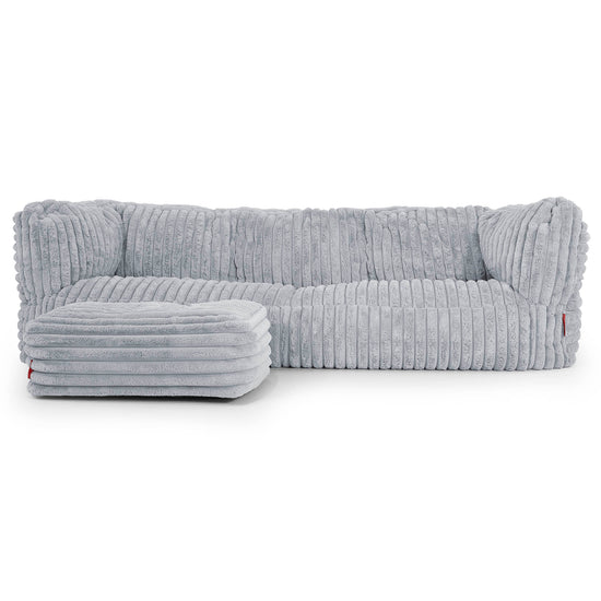 Albert 3-sits Saccosäcksoffa - Ultraplyschmanchestertyg Ankäggsblå 02