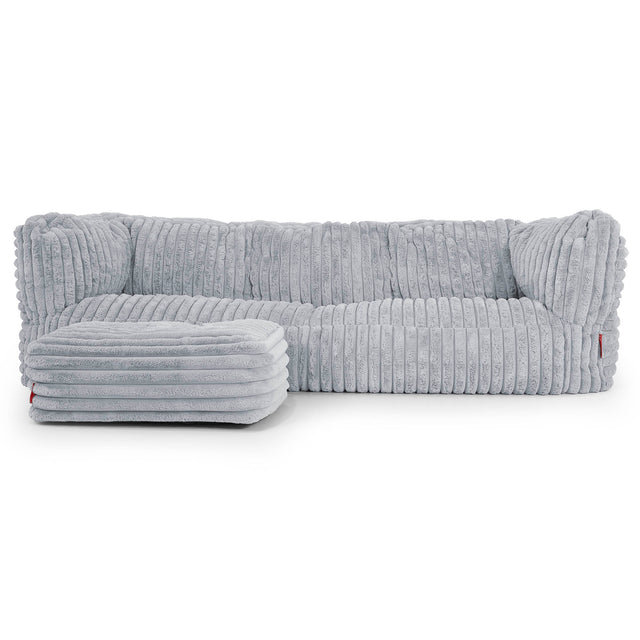 Albert 3-sits Saccosäcksoffa - Ultraplyschmanchestertyg Ankäggsblå 02