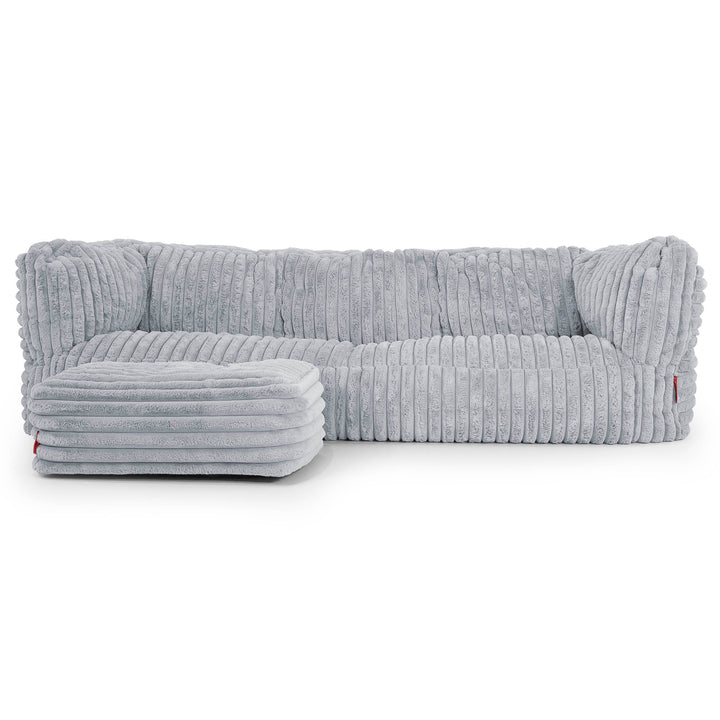 Albert 3-sits Saccosäcksoffa - Ultraplyschmanchestertyg Ankäggsblå 02