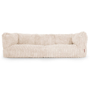 Albert 3-sits Saccosäcksoffa - Ultraplyschmanchestertyg Gräddvit