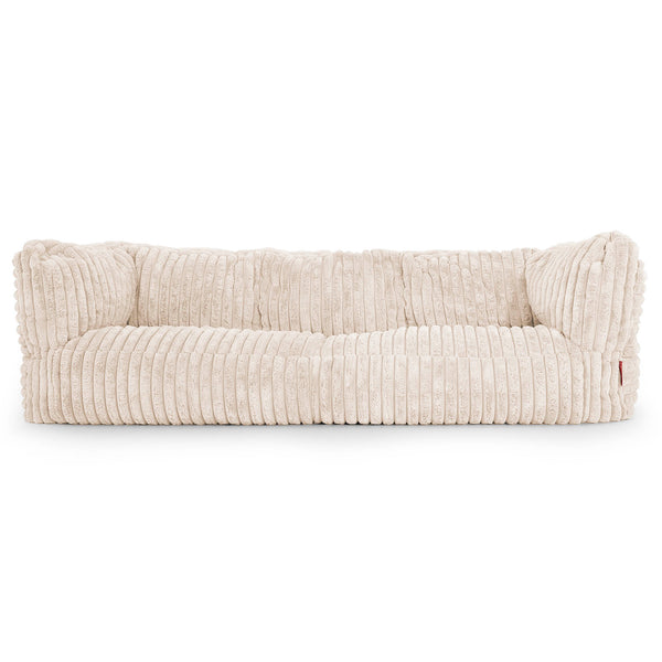 Albert 3-sits Saccosäcksoffa - Ultraplyschmanchestertyg Gräddvit 01