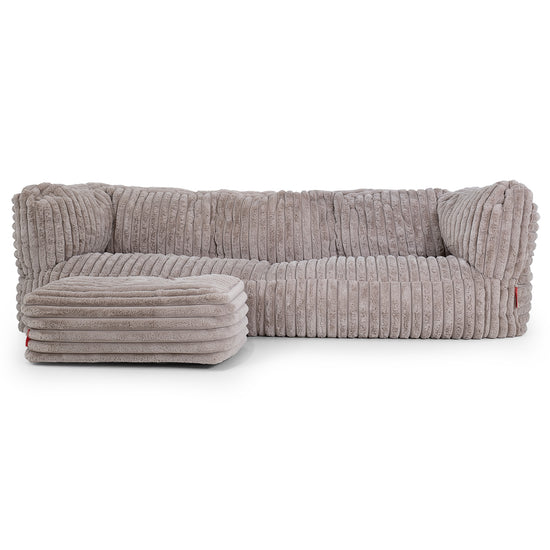 Albert 3-sits Saccosäcksoffa - Ultraplyschmanchestertyg Minkbrun 02