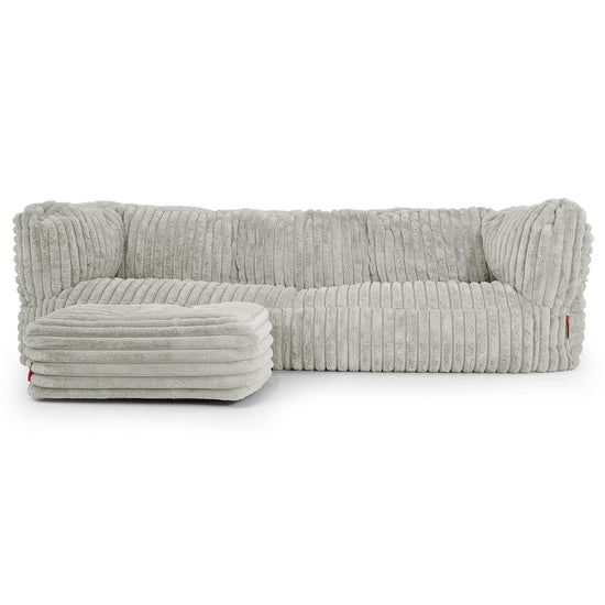 Albert 3-sits Saccosäcksoffa - Ultraplyschmanchestertyg Salviagrön 02