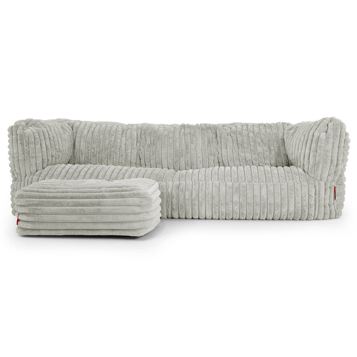 Albert 3-sits Saccosäcksoffa - Ultraplyschmanchestertyg Salviagrön 02