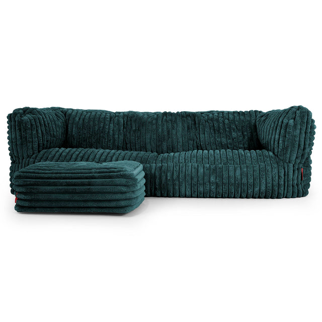 Albert 3-sits Saccosäcksoffa - Ultraplyschmanchestertyg Teal 02