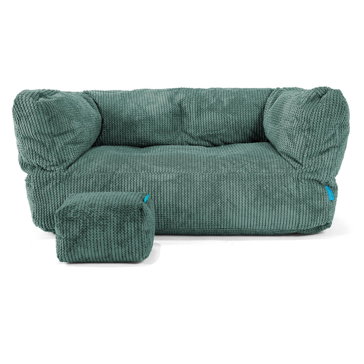 Albert Barnsoffa Saccosäck 2-6 år - Pom-pom Mossgrön 02