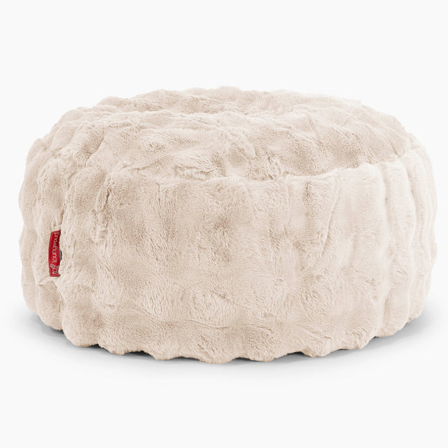 Sittpuff Rund Ersättningsöverdrag - Fuskpäls Bubble 01