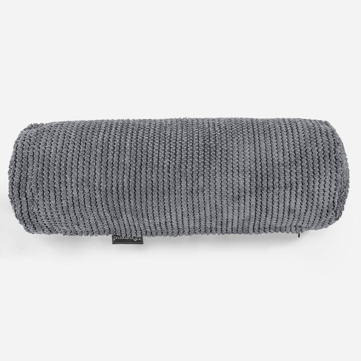 Cylinderkuddfodral 20 x 55cm - Pom-pom Svart 02