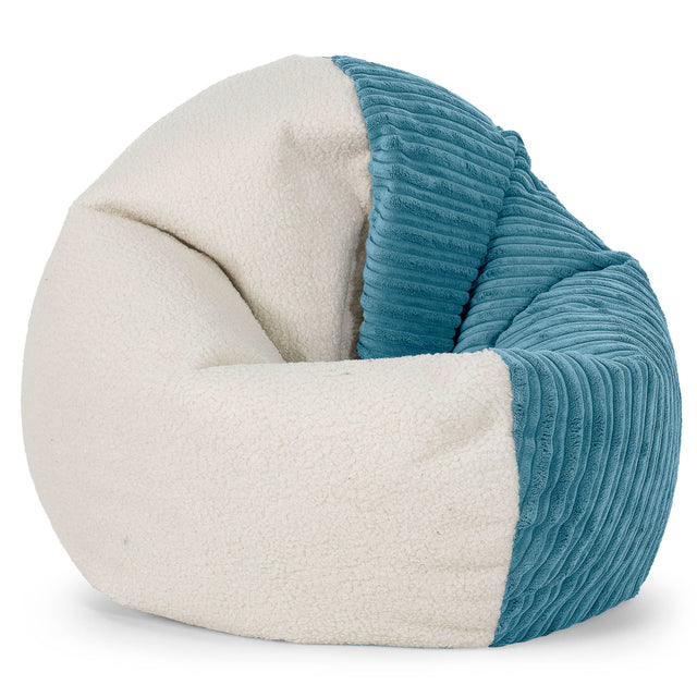 Flexforma Saccosäck för Vuxna - Boucle & Manchestertyg Turkos 01