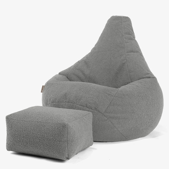Game Fåtölj Saccosäck - Boucle Grå 01