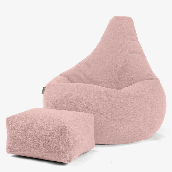 Game Fåtölj Saccosäck - Boucle Rosa 01