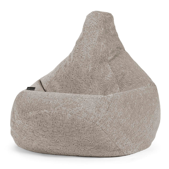Game Fåtölj Saccosäck - Lyxig Chenille Grå 02