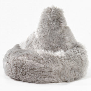 Game Fåtölj Saccosäck - Mongoliskt Fuskpäls Grey