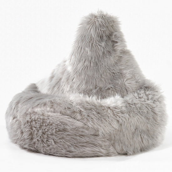 Game Fåtölj Saccosäck - Mongoliskt Fuskpäls Grey 01