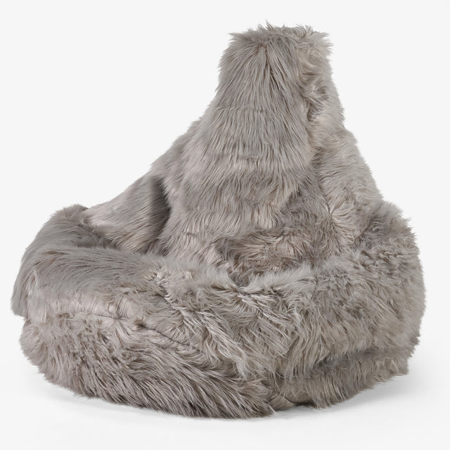 Game Fåtölj Saccosäck - Mongoliskt Fuskpäls Grey 01
