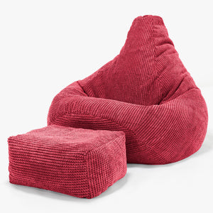 Game Fåtölj Saccosäck - Pom-pom Pastellröd