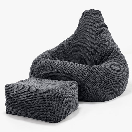 Game Fåtölj Saccosäck - Pom-pom Svart 01