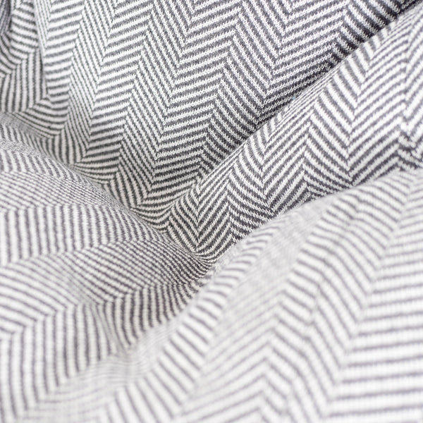 Game Fåtölj Saccosäck - Stickad Fiskbens Grå Fabric Close-up Image